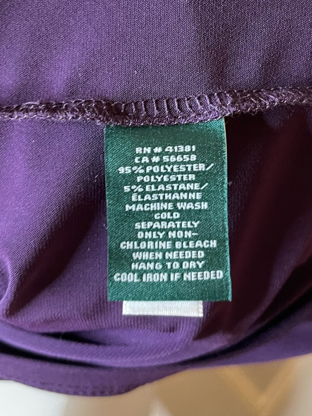Ralph Lauren Deep Purple Cowl Neck Ruched Midi Dress Sz 10 - Picture 6 of 6